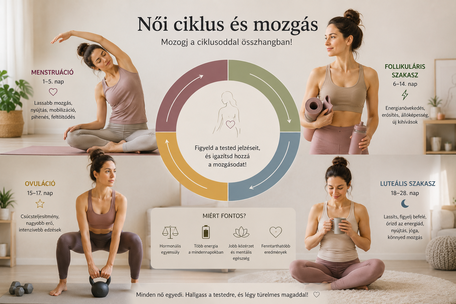 Női hormonrendszer és mozgás – miért nem vagyunk minden nap ugyanolyanok?